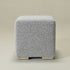 Bouclé Square Ottoman – BlackWhite Modern Footstool | Small Upholstered Ottomans | Kinwell Furniture | Minimalist Cube Poufs